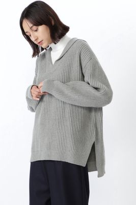 ◆畦セーラーカラーニットプルオーバー（０７７１２７０００９）