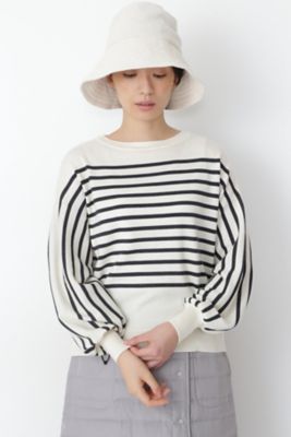 ＜human woman (Women)＞◆梳毛ボーダープルオーバー（０７７１２７００１２）