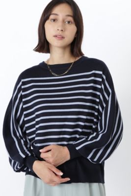 ◆梳毛ボーダープルオーバー（０７７１２７００１２）