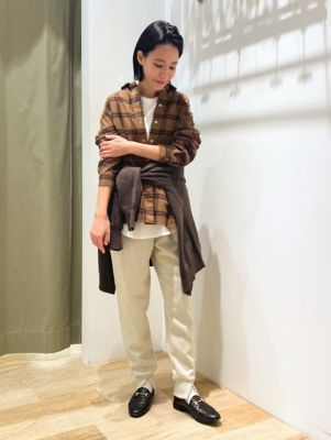 ◆ミドルゲージ編地コンビカーディガン（０７７１２７００１６）