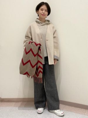 ◆ミドルゲージニュアンスニットパーカー（０７７１２７００１９）