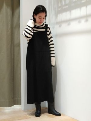 ◆畦ボーダーチュニックニット（０７７１２７０１０４）