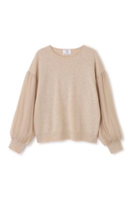 ◆シフォンスリーブニット（０７７１２７０２０２）