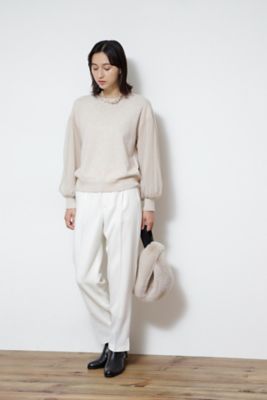 ◆シフォンスリーブニット（０７７１２７０２０２）