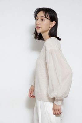 ◆シフォンスリーブニット（０７７１２７０２０２）