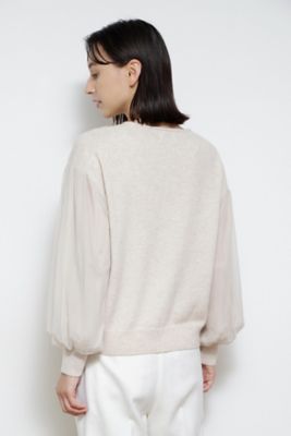 ◆シフォンスリーブニット（０７７１２７０２０２）