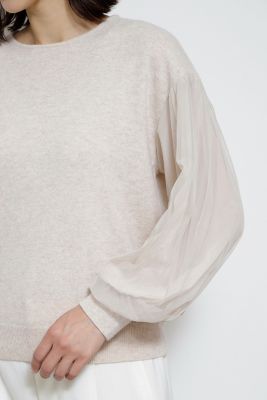 ◆シフォンスリーブニット（０７７１２７０２０２）