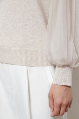 ◆シフォンスリーブニット（０７７１２７０２０２）