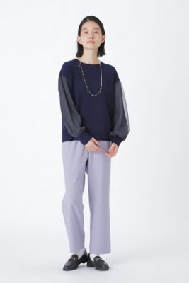 ◆シフォンスリーブニット（０７７１２７０２０２）
