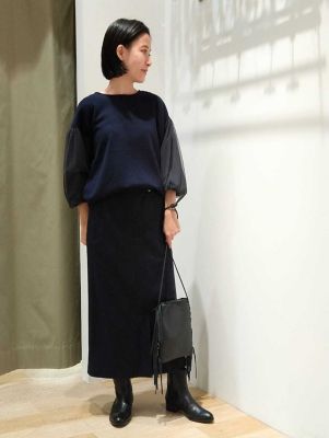 ◆シフォンスリーブニット（０７７１２７０２０２）
