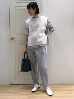 畦ニットベスト（０７７１２７０８０２）