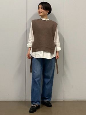 畦ニットベスト（０７７１２７０８０２）