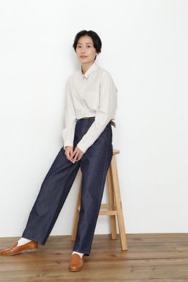 ◆１００／２ストライプブラウス（０７７２１１０１０４）