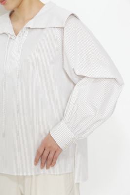 ◆≪ａｒｒｉｖｅ　５ｅ≫レースアップセーラーカラーブラウス（０７７２１１０２０４）