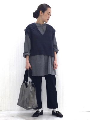 ◆キーネックロングブラウス（０７７２１１０２０６）