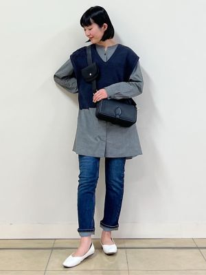 ◆キーネックロングブラウス（０７７２１１０２０６）