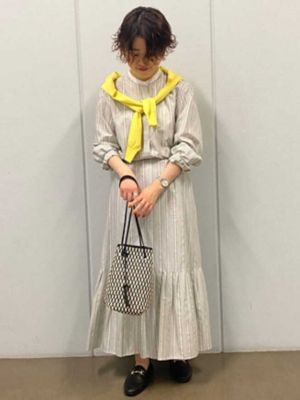 ◆ドビーストライプブラウス（０７７２１１０３００）