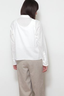 ◆≪Ｊａｐａｎ　ｃｏｕｔｕｒｅ≫カラミチェックブラウス（０７７２１１０３０８）