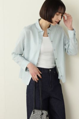 ◆≪Ｊａｐａｎ　ｃｏｕｔｕｒｅ≫カラミチェックブラウス（０７７２１１０３０８）