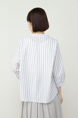 ◆カラミストライプブラウス（０７７２１１０４０１）