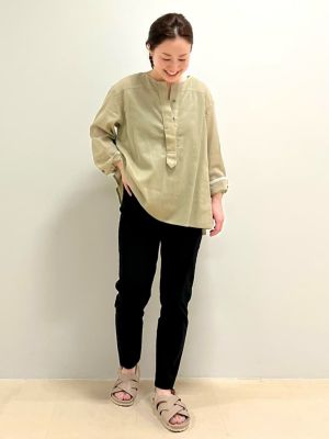 ◆コットンパナマブラウス（０７７２１１０４０３）
