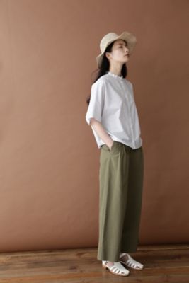 ◆ストライプバンドカラーブラウス（０７７２１１０５０１）