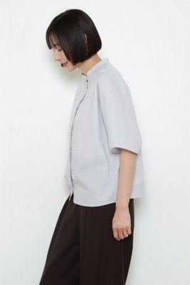 ◆ストライプバンドカラーブラウス（０７７２１１０５０１）
