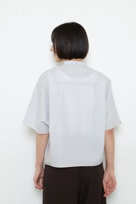 ◆ストライプバンドカラーブラウス（０７７２１１０５０１）