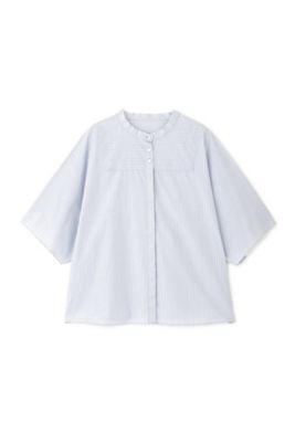 ◆ストライプバンドカラーブラウス（０７７２１１０５０１）