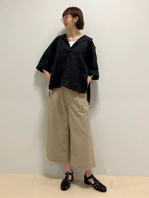 ◆ハードマンリネンセーラーカラーブラウス（０７７２１１０５０６）