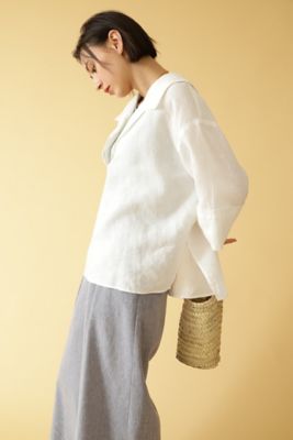 ◆ハードマンリネンセーラーカラーブラウス（０７７２１１０５０６）