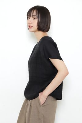 ◆≪ａｒｒｉｖｅ　５ｅ≫アキハリネンチェックブラウス（０７７２１１０５０９）