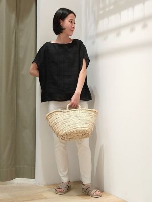 ◆≪ａｒｒｉｖｅ　５ｅ≫アキハリネンチェックブラウス（０７７２１１０５０９）