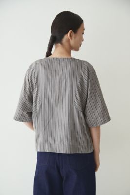 ◆ドビーストライプブラウス（０７７２１１０６０１）