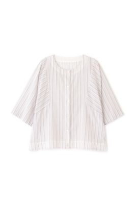 ◆ドビーストライプブラウス（０７７２１１０６０１）