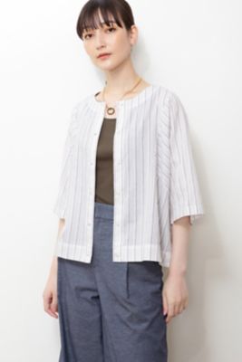 ◆ドビーストライプブラウス（０７７２１１０６０１）