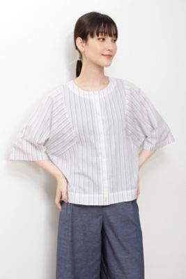 ◆ドビーストライプブラウス（０７７２１１０６０１）