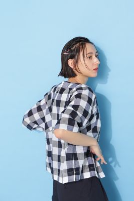 ◆ブロックチェックブラウス（０７７２１１０６０２）