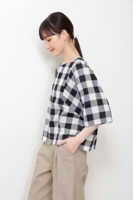 ◆ブロックチェックブラウス（０７７２１１０６０２）