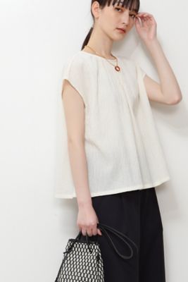 ＜human woman (Women)＞◆楊柳ノースリーブブラウス（０７７２１１０６０７）