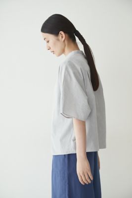 ストライプバンドカラーブラウス（０７７２１１０６１４）