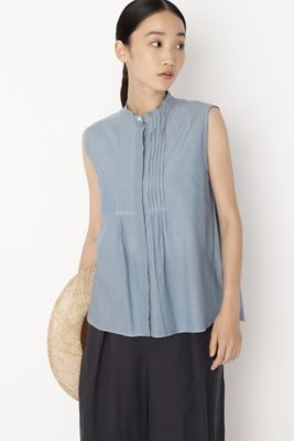 ＜human woman (Women)＞ピンタックノースリブラウス（０７７２１１０６１６）