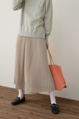 ＜human woman (Women)＞◆シャンブレープリーツスカート（０７７２１２０２００）