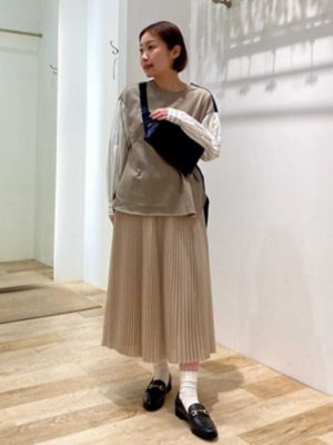 ◆シャンブレープリーツスカート（０７７２１２０２００）