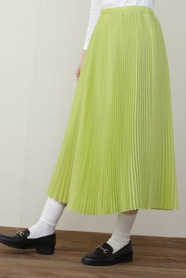 ◆シャンブレープリーツスカート（０７７２１２０２００）