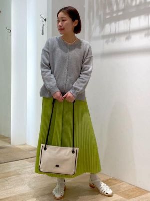 ◆シャンブレープリーツスカート（０７７２１２０２００）
