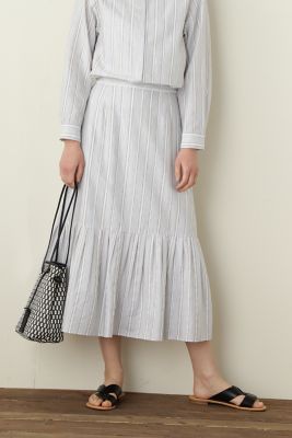 ＜human woman (Women)＞◆ドビーストライプティアードスカート（０７７２１２０３００）