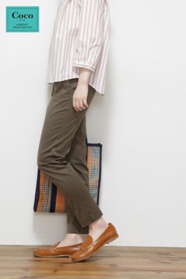 ◆サテンストレッチスリムパンツ（０７７２１３０４００）