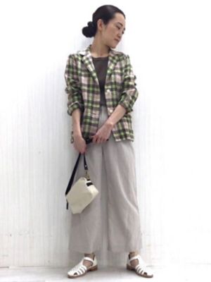 【新品】HUMAN WOMAN リネンタンブラーパンツ ◇レーヨンリネンタンブラーパンツ（0772130402