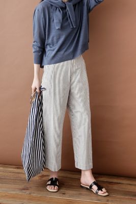 ＜human woman (Women)＞◆サッカーストライプテーパードパンツ（０７７２１３０５０３）
